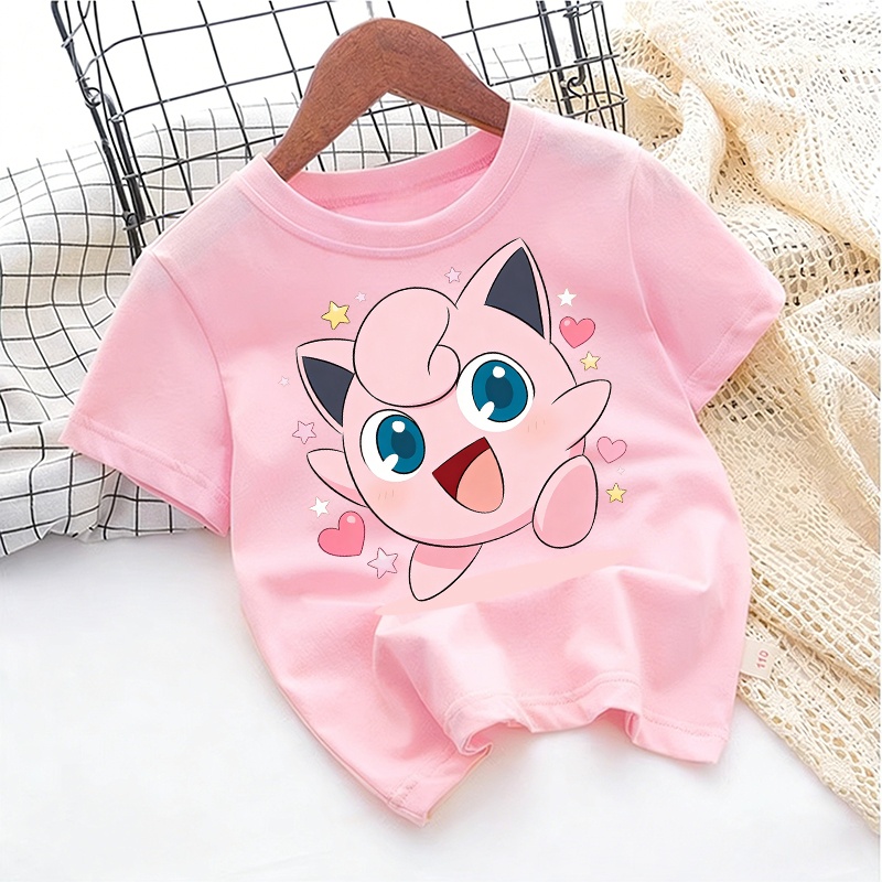 Pokeball Cosplay Prop - Kaus Cetak Pokemon Jigglypuff Musim Panas