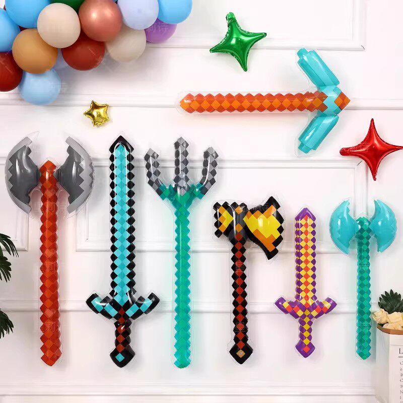Cosplay Prop Dagger - Mainan Gaya Pixel Pedang Batu Permata