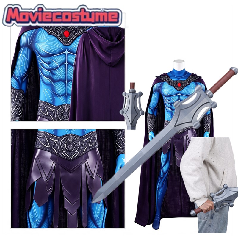 Cosplay Prop Dagger - Kostum Cosplay Skeletor Masters 2026, Jumpsuit
