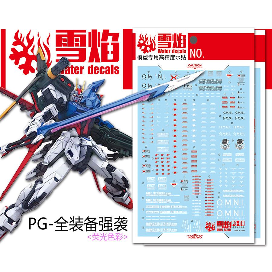 Stiker Seluncuran Air Fluorese - Bandai Gundam Hg ulasan dan harga