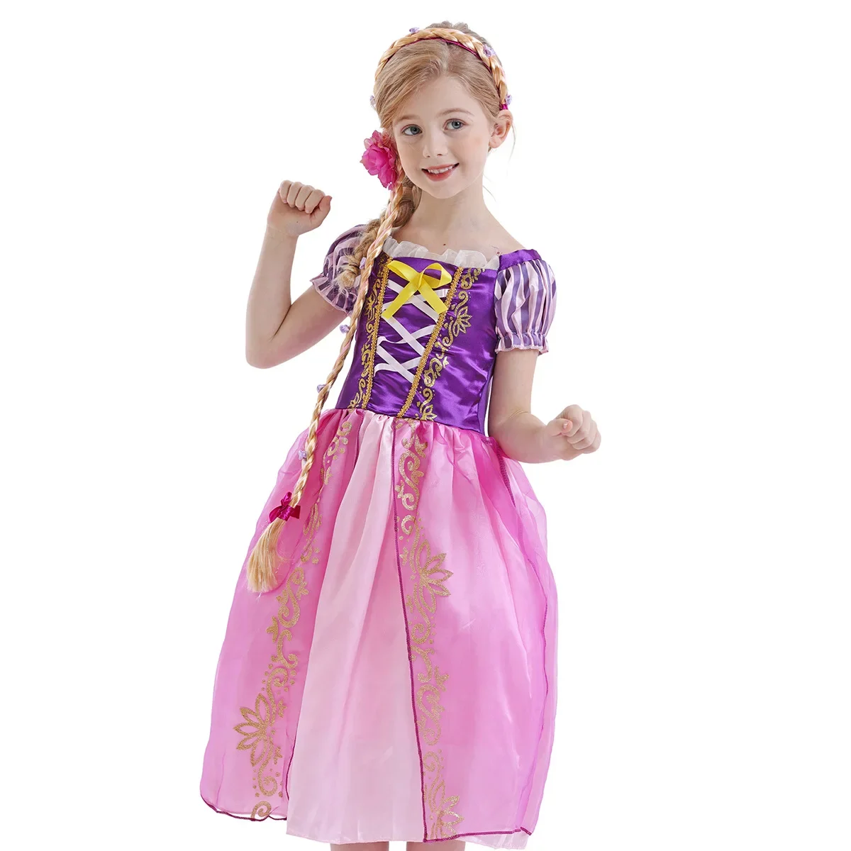 Gaun Putri Rapunzel untuk Anak - Cosplay Prop Bow ulasan dan harga