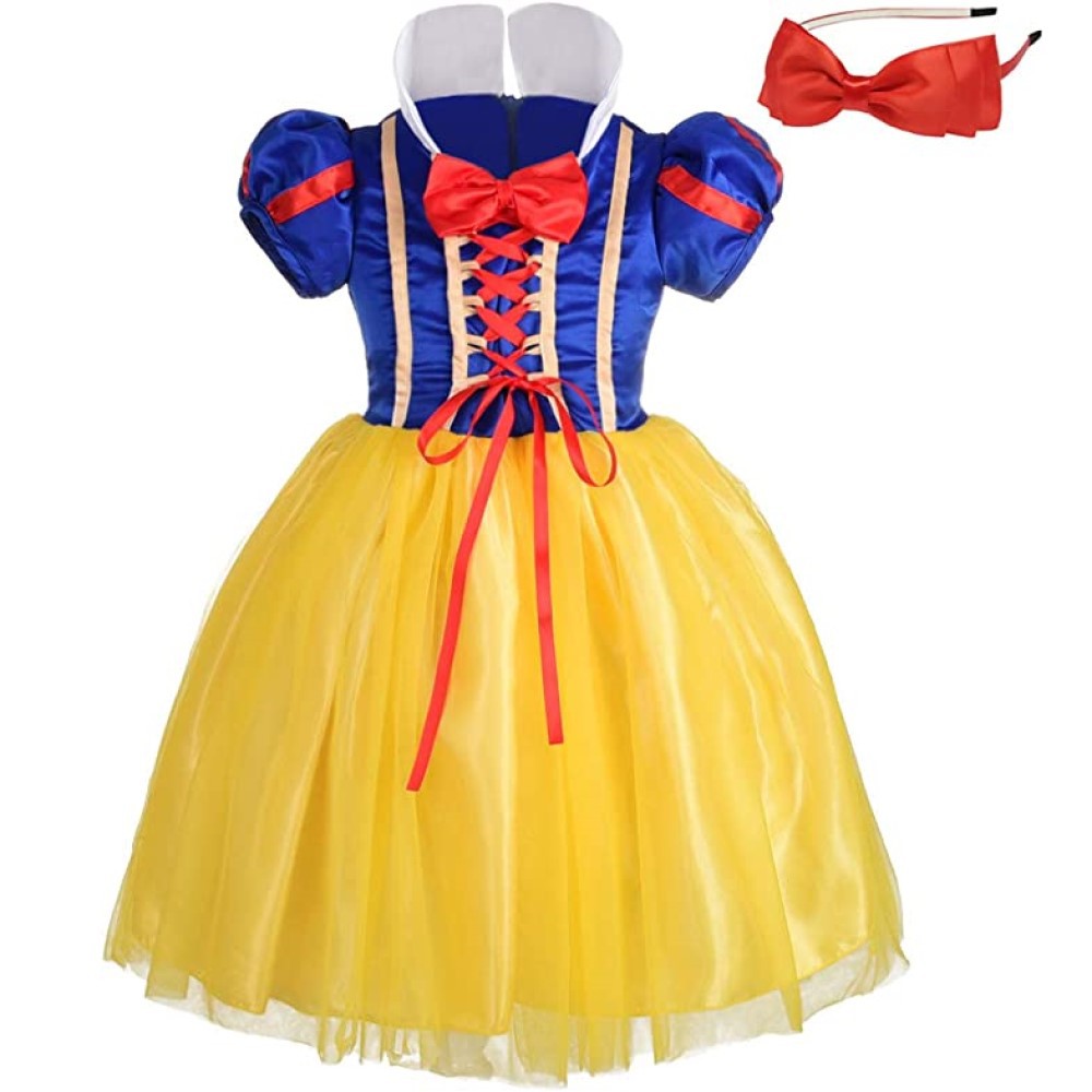 Gaun Putri Salju Putih Kostum  - Cosplay Prop Bow ulasan dan harga