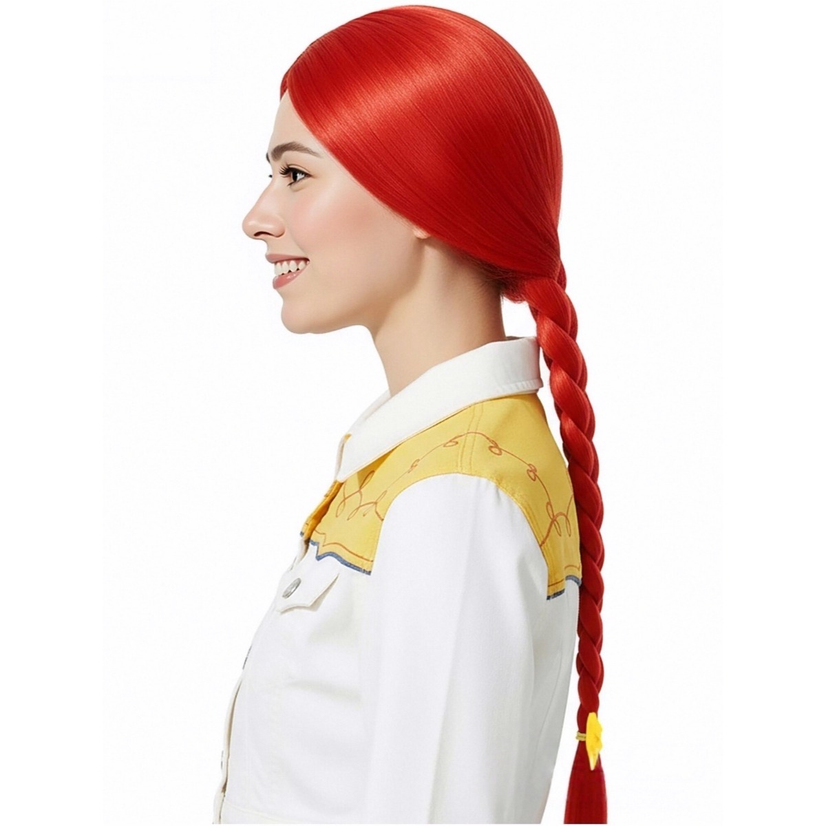 Wig Lurus Panjang 61cm Merah T - Cosplay Prop Bow ulasan dan harga