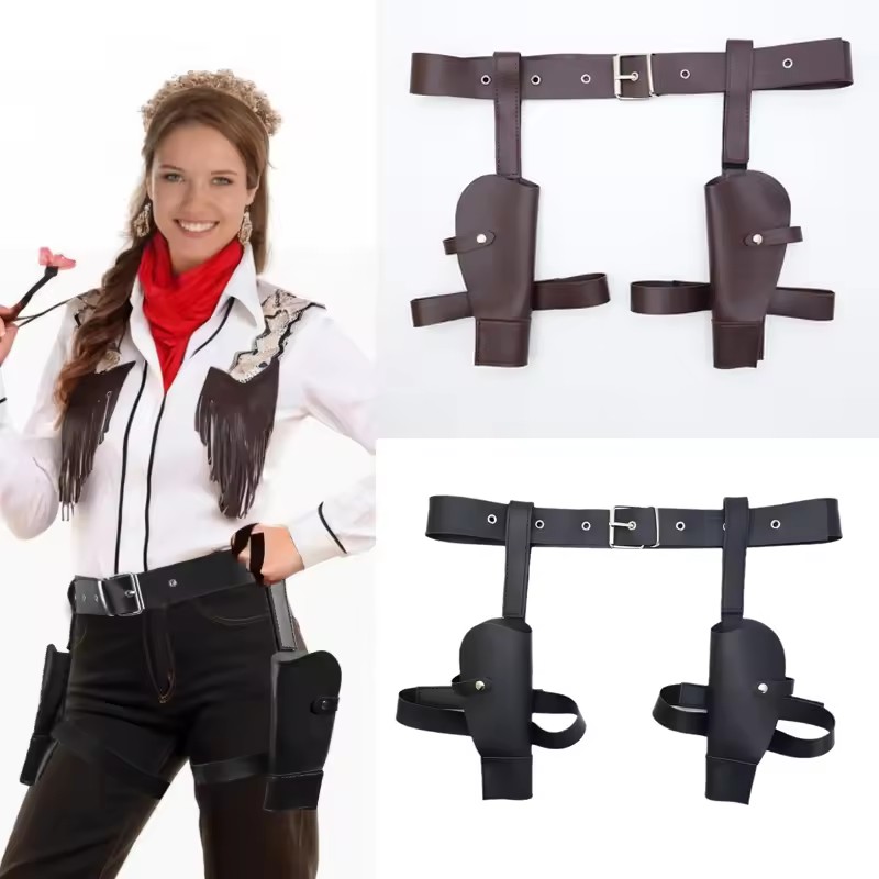 Sarung Pinggang Kulit PU Vinta - Cosplay Prop Pistol ulasan dan harga